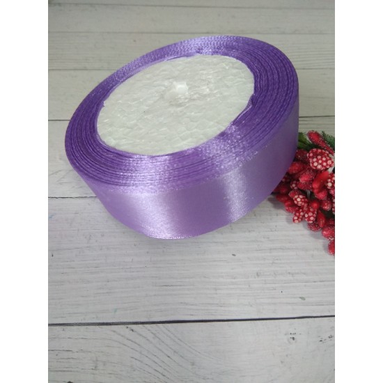 ОПТ Лента атласная однотонная 2,5 см*25 ярдов, цв. фиолетовый 21, цена за катушку